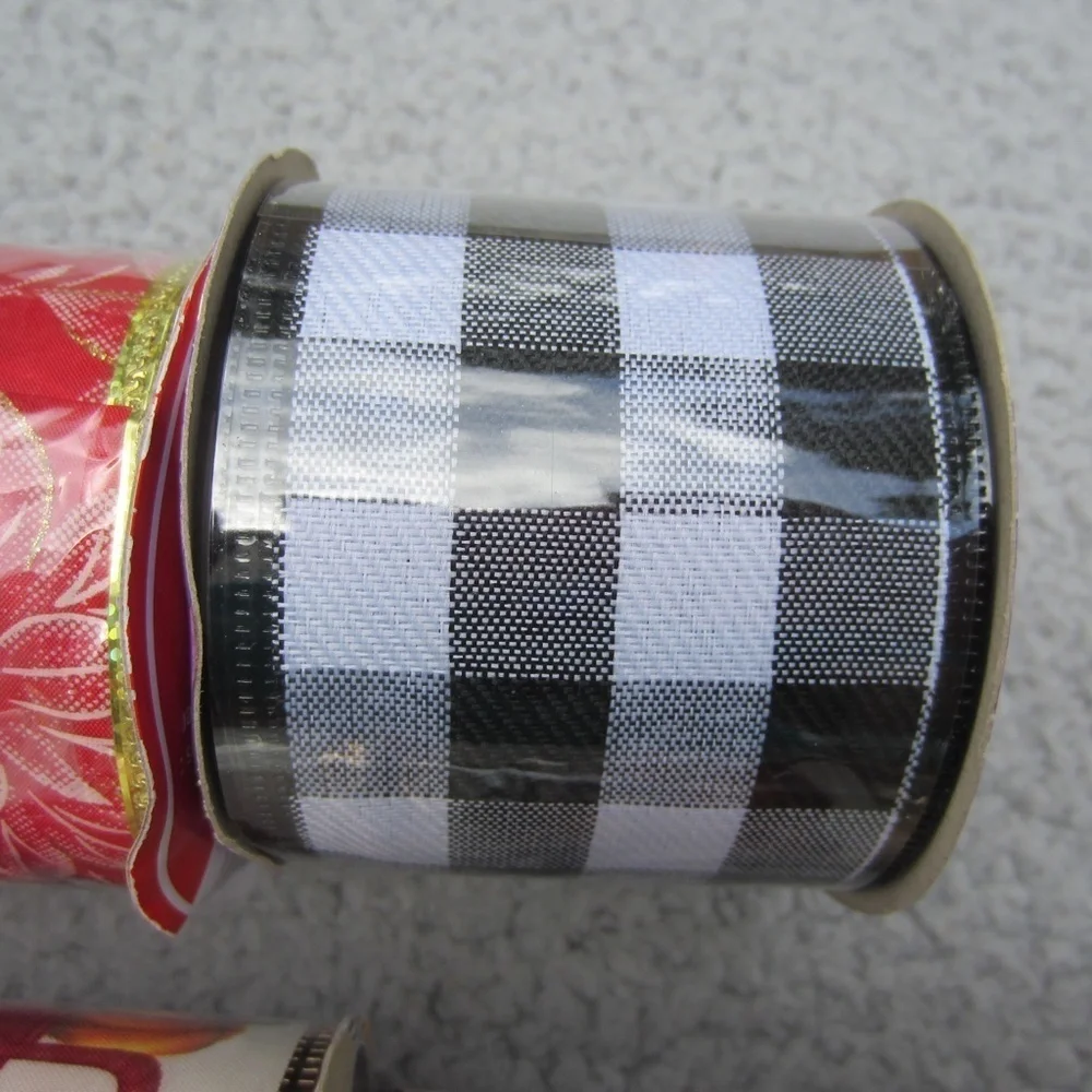 Christmas Ribbon Rolls Lot of 10 Crafts Holiday DIY Sewing Wrapping Gifts Bows N